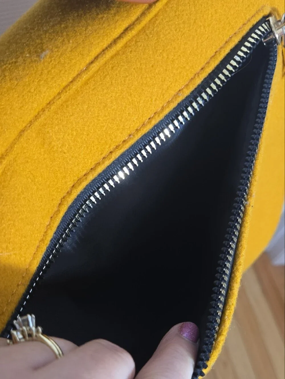 Men's Yellow Casual Backpack with Top Handle and Front Zip
